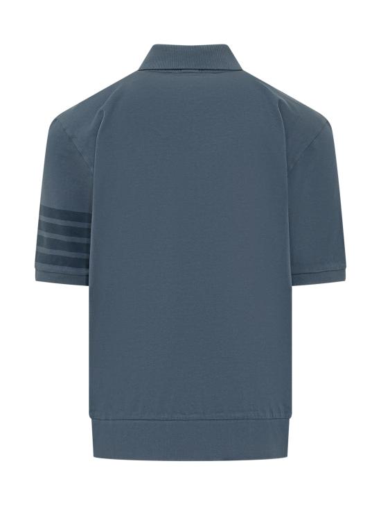 26SS 톰브라운 가먼트 오버다이드 저지 4바 폴로셔츠 MJP236AJ0253 415 NAVY - THOM BROWNE