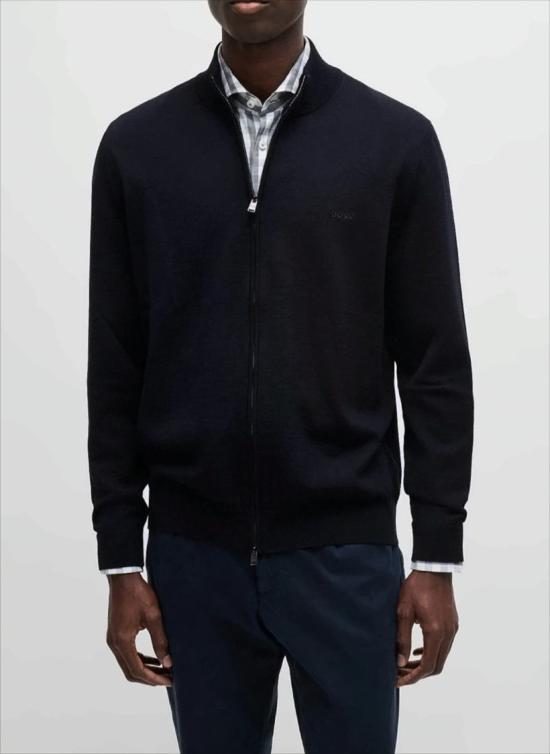 25FW 보스 집업 니트 50476347 BALONSO L 404 Blue - BOSS