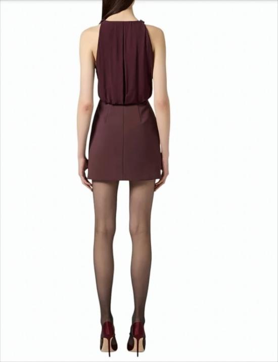 25FW 엘리자베타프랜치 숏 원피스 AB80856E2 EA4 Brown - ELISABETTA FRANCHI