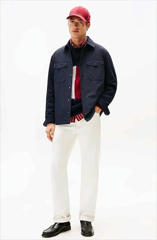  타미힐피거 긴팔 셔츠 MW0MW40059DW5 DW5 Blue - TOMMY HILFIGER