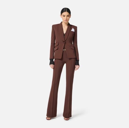 25FW 엘리자베타프랜치 수트 세트 TP00156E2 EA3 Brown - ELISABETTA FRANCHI