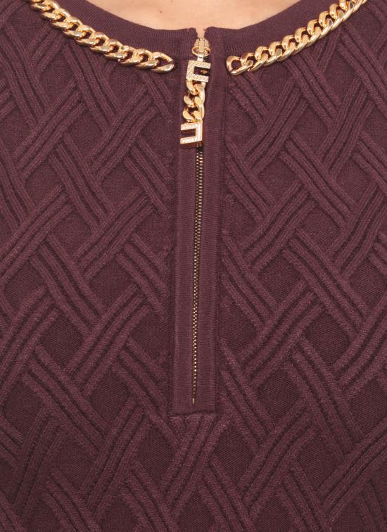 25FW 엘리자베타프랜치 미디 원피스 AM20B56E2 EA4 Bordeaux - ELISABETTA FRANCHI