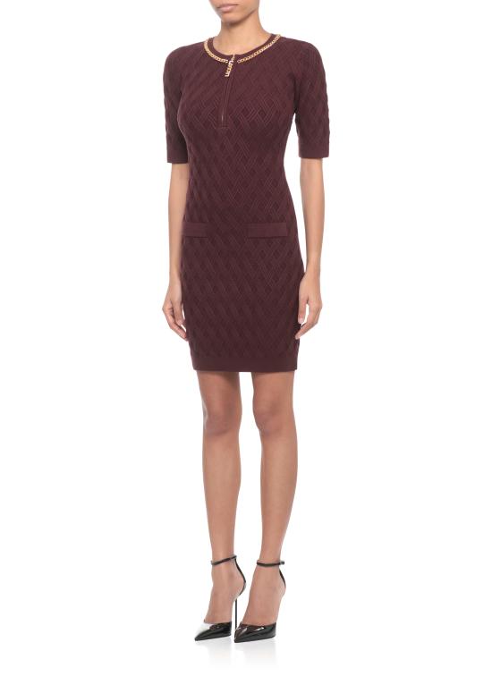 25FW 엘리자베타프랜치 미디 원피스 AM20B56E2 EA4 Bordeaux - ELISABETTA FRANCHI