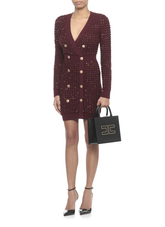 25FW 엘리자베타프랜치 미디 원피스 AM15Q56E2 CG3 Bordeaux - ELISABETTA FRANCHI