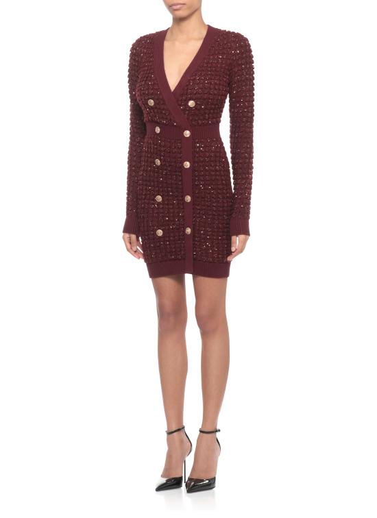 25FW 엘리자베타프랜치 미디 원피스 AM15Q56E2 CG3 Bordeaux - ELISABETTA FRANCHI
