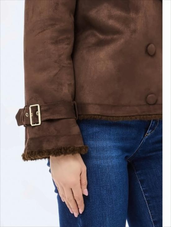 25FW 리우조 코트 MF5334E0911 90915 Brown - LIU JO