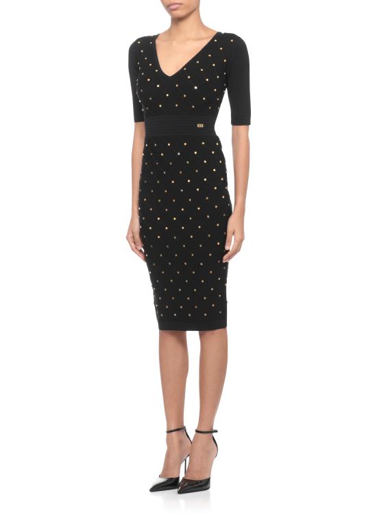 25FW 엘리자베타프랜치 미디 원피스 AM26S57E2 110 Black - ELISABETTA FRANCHI