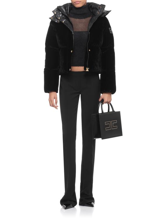 25FW 엘리자베타프랜치 스트레이트 팬츠 PA13357E2 110 Black - ELISABETTA FRANCHI