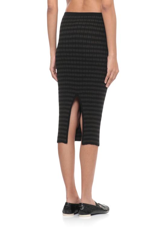 25FW MM6 메종마르지엘라 미디 스커트 S62ME0016 M13186001F Black - MM6 MAISON MARGIELA