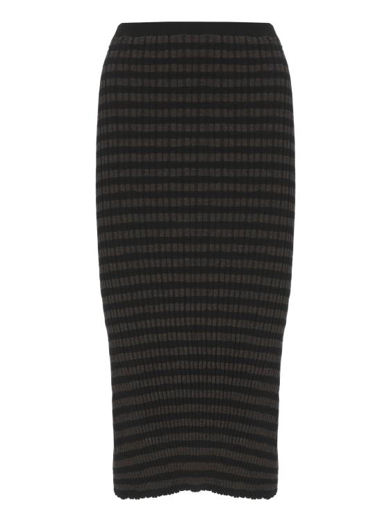 25FW MM6 메종마르지엘라 미디 스커트 S62ME0016 M13186001F Black