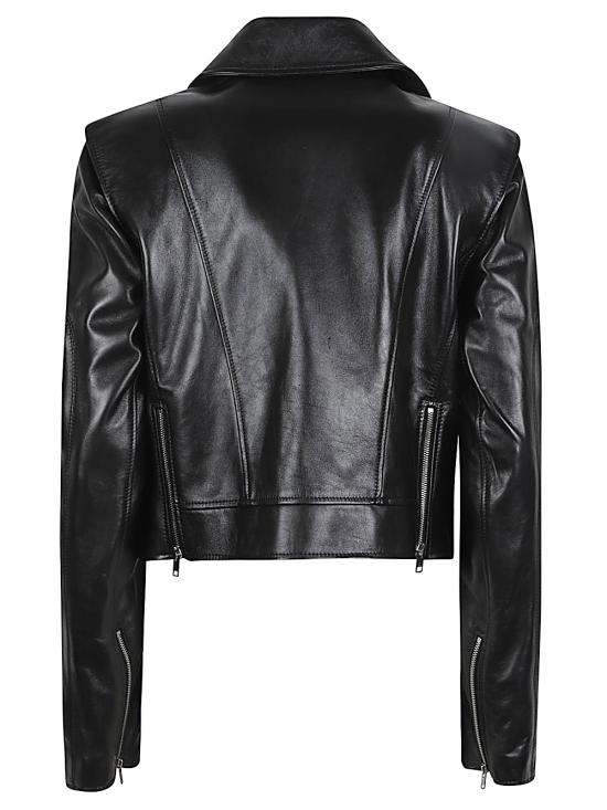 26SS 셀린느 카프스킨 바이커 재킷 RV15O 599E38NO Nero - CELINE