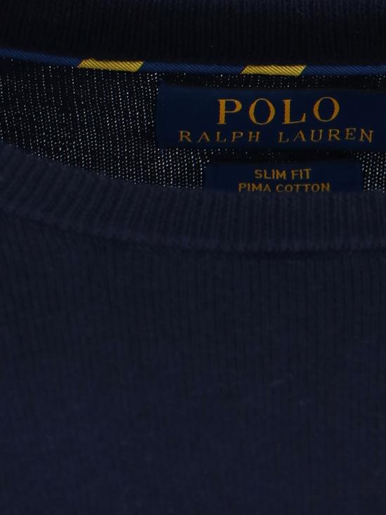 26SS 폴로 랄프로렌 포니 로고 자수 피마 코튼 스웨터 710 684957 001 Blue - POLO RALPH LAUREN