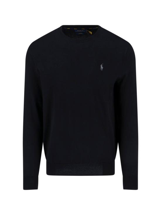 26SS 폴로 랄프로렌 포니 로고 자수 피마 코튼 스웨터 710 684957 008 Black