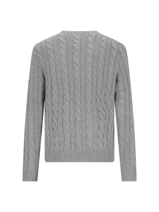 26SS 폴로 랄프로렌 로고 자수 케이블 니트 스웨터 710 775885 013 Grey - POLO RALPH LAUREN