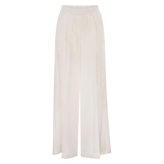 26SS 브루넬로 쿠치넬리 스트레이트 팬츠 M0F91P8742 WHITE