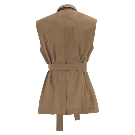 26SS 브루넬로 쿠치넬리 모닐리 테크노 코튼 포플린 벨트 베스트 M0F797758 CAMEL - BRUNELLO CUCINELLI