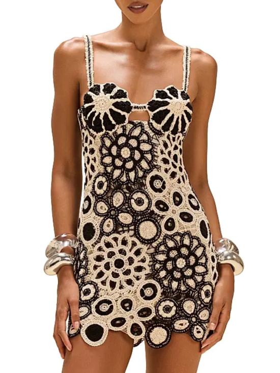 26SS 팻보 숏 원피스 VEC32568BLACKWHITE White Black - PATBO