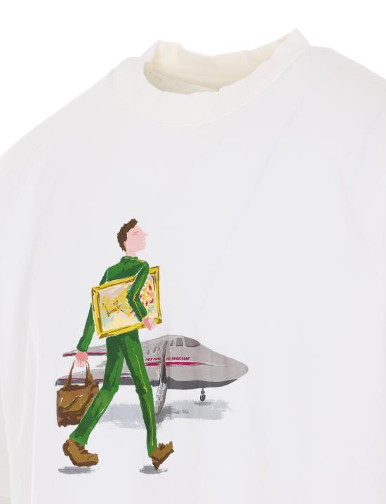 26SS 드롤드무슈 반팔 티셔츠 TS290 CO002OW White - DROLE DE MONSIEUR