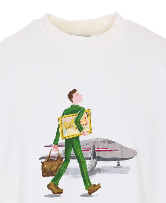 26SS 드롤드무슈 반팔 티셔츠 TS290 CO002OW White - DROLE DE MONSIEUR