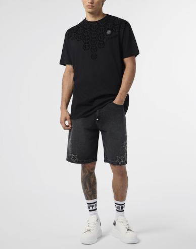 26SS 필립 플레인 반팔 티셔츠 MTK8682 PJY002N Black - PHILIPP PLEIN