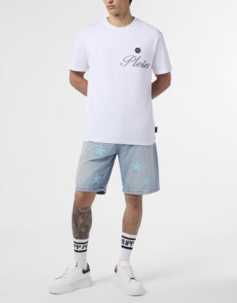 26SS 필립 플레인 반팔 티셔츠 MTK8880 PJY002N 01 White - PHILIPP PLEIN