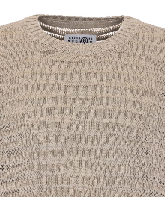 26SS MM6 메종마르지엘라 스웨터 SH0HL0036 M13208106 Beige - MM6 MAISON MARGIELA