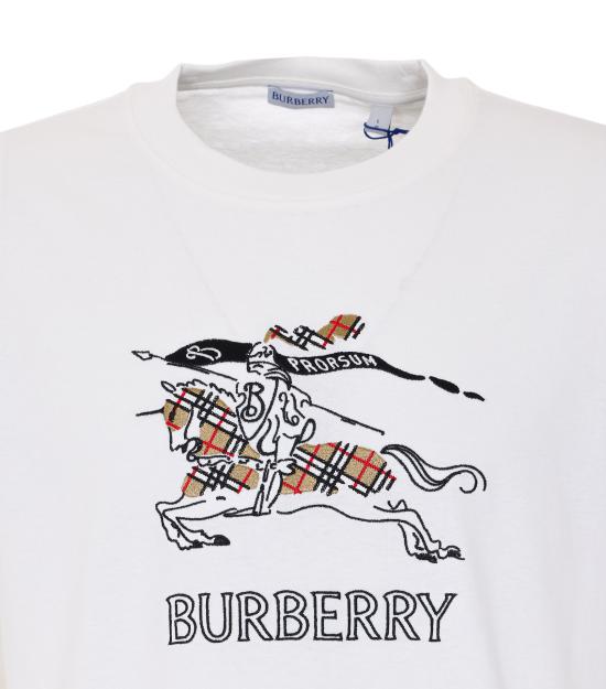 26SS 버버리 EKD 스케치 코튼 티셔츠 8121034 B7078 White - BURBERRY