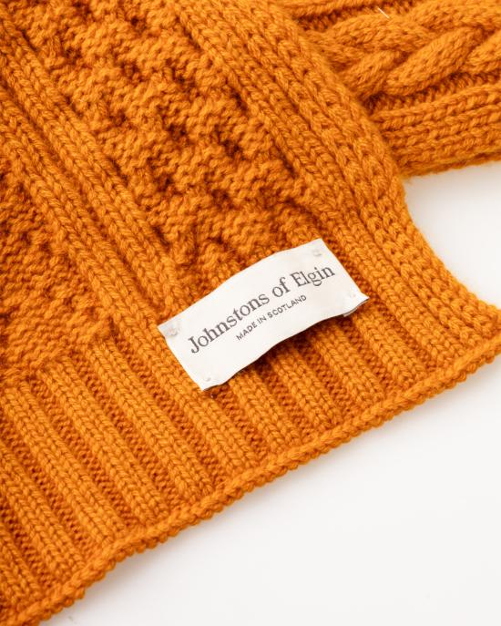 25FW 존스톤스오브엘진 머플러/스카프 HAC03406 BURNT ORANGE Orange - JOHNSTONS OF ELGIN