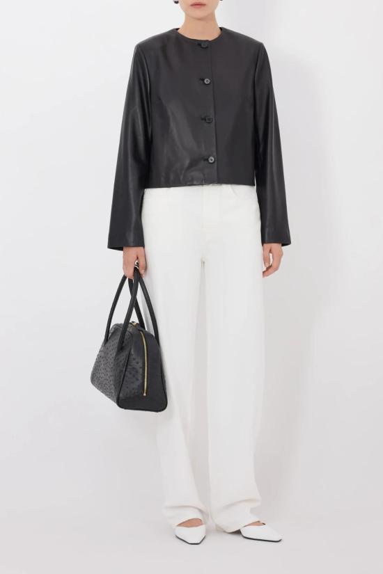  루루 드 세종 가죽 자켓 Loulou De Saison 라호  블랙 - LOULOU DE SAISON