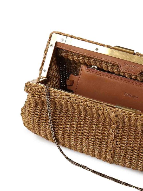 25FW 생로랑 클러치/파우치 8078222M80W2033 Brown - SAINT LAURENT