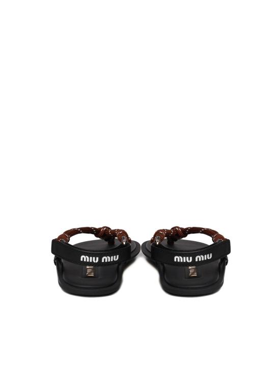 26SS 미우미우 샌들 5Y184E3L74F0005 Brown - MIU MIU