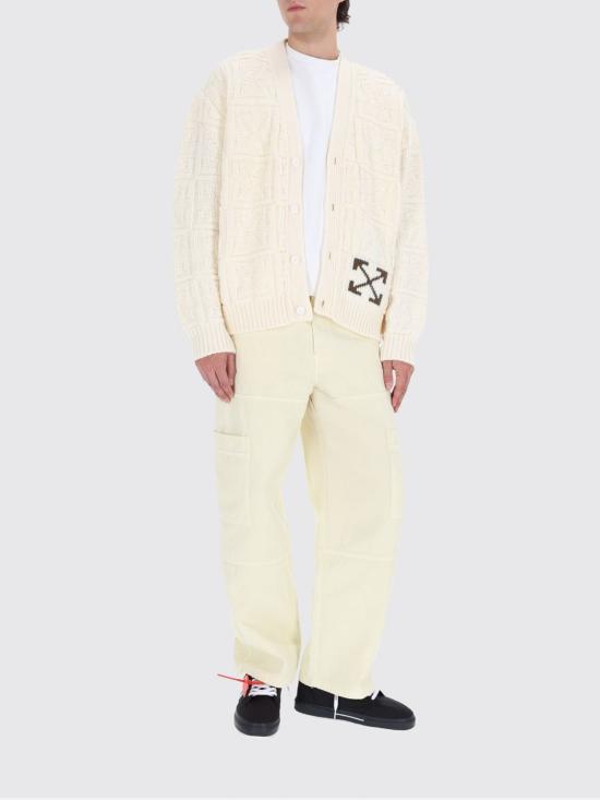 25FW 오프화이트 트레이닝/조거 팬츠 OMCF04EF25FAB001 1717 Beige - OFF WHITE