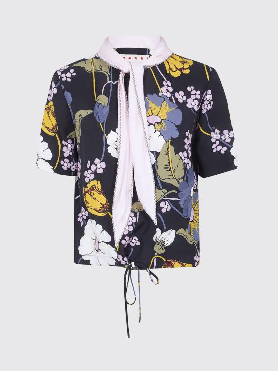 26SS 마르니 블라우스 TTMA0439Q0UTVA65 MFN99 Black - MARNI