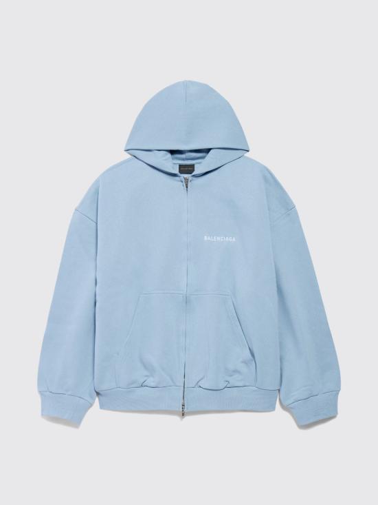 26SS 발렌시아가 긴팔 티셔츠 803264TTVJ2 4773 Gnawed Blue