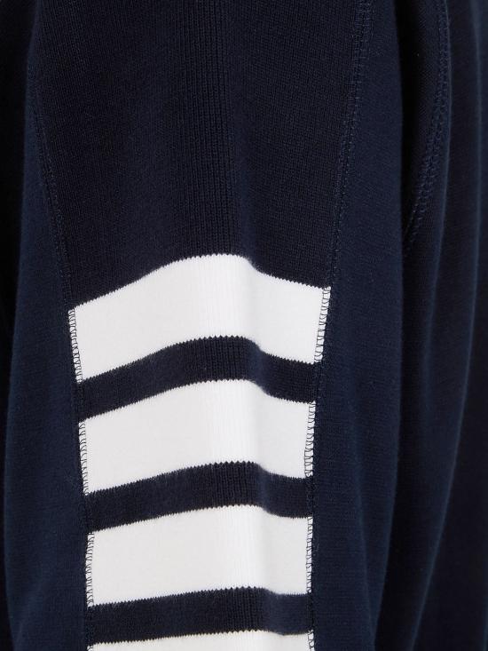 26SS 톰브라운 코튼 4바 숏 슬리브 티 MJS246A07323 415 Navy - THOM BROWNE