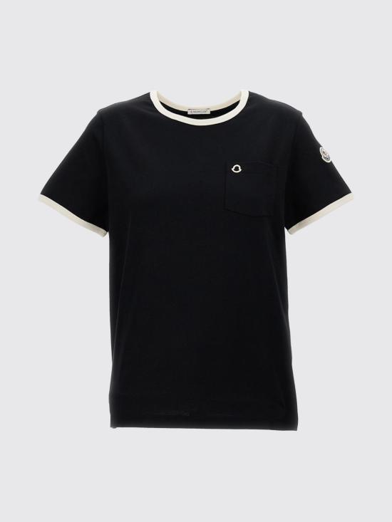 26SS 몽클레어 반팔 티셔츠 L10938C0001989AUO F90 Black - MONCLER