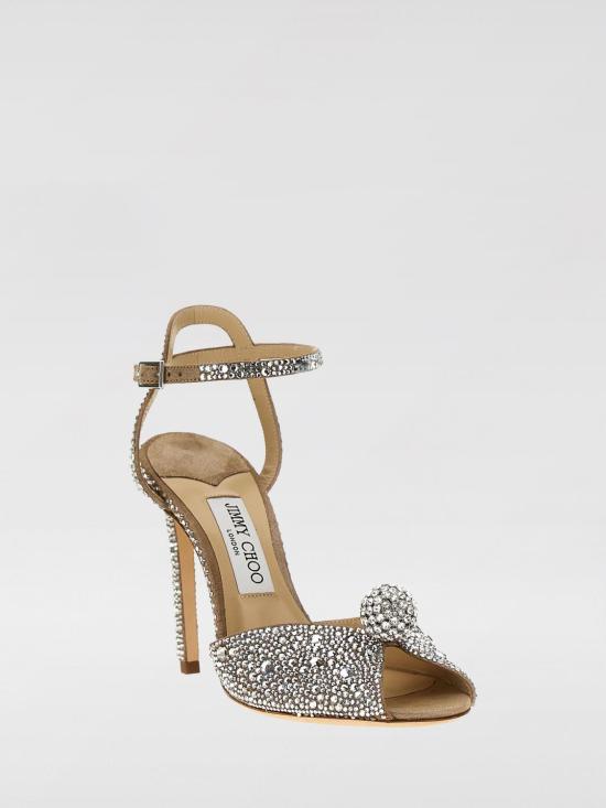 26SS 지미추 힐/펌프스 SACORA100PHZ NUDECRYSTAL Silver - JIMMY CHOO