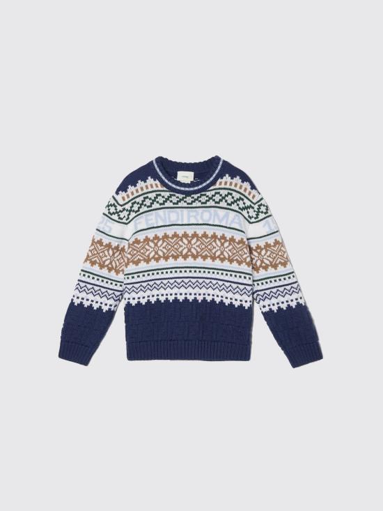 25FW [키즈] 펜디 풀오버 JMG135AYMS F1I11 Blue