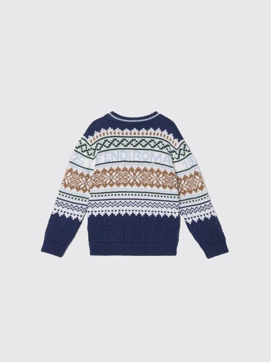 25FW [키즈] 펜디 풀오버 JMG135AYMS F1I11 Blue - FENDI