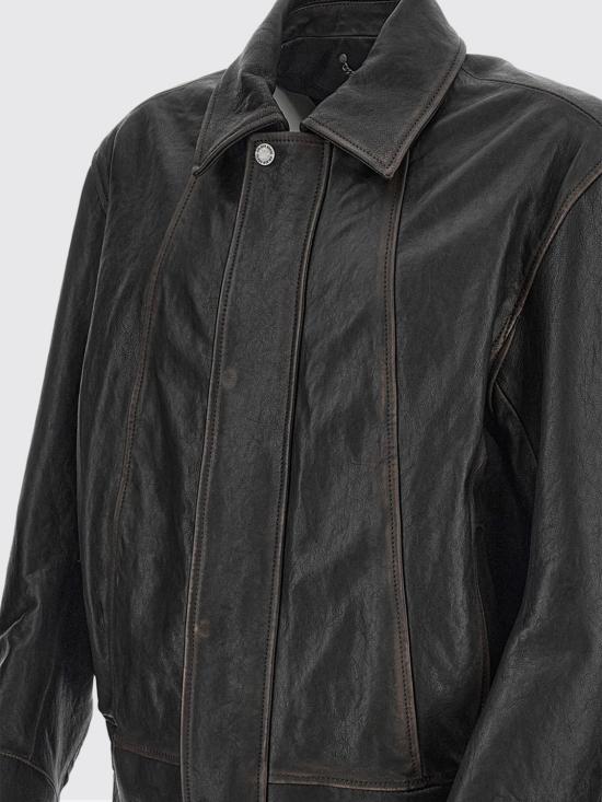 26SS 골든구스 가죽 자켓 GMP025314024 9 Black - GOLDEN GOOSE