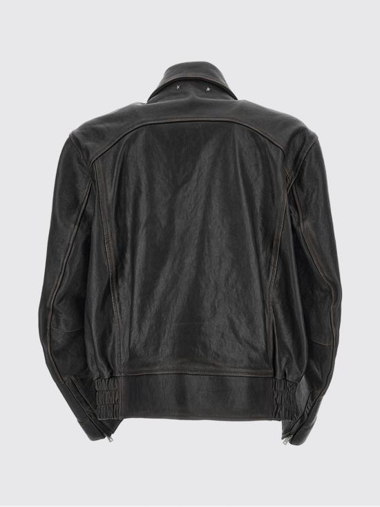 26SS 골든구스 가죽 자켓 GMP025314024 9 Black - GOLDEN GOOSE