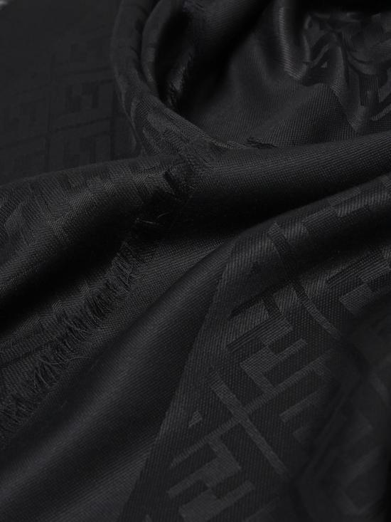 26SS 펜디 오가닉 실크 울 FF 숄 FXT069AJW7 F0QA1 Black - FENDI