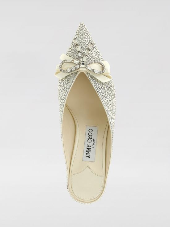 26SS 지미추 힐/펌프스 AURIAMULE50BTN IVORYCRYSTAL Silver - JIMMY CHOO