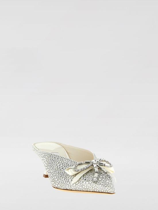 26SS 지미추 힐/펌프스 AURIAMULE50BTN IVORYCRYSTAL Silver - JIMMY CHOO