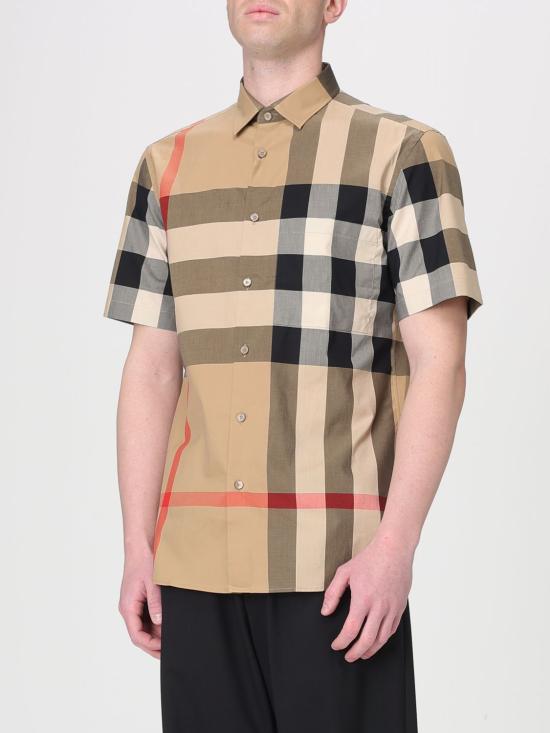 26SS 버버리 체크 코튼 셔츠 8079591 Beige - BURBERRY