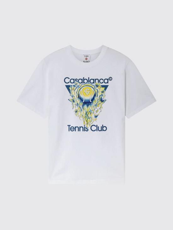 26SS 카사블랑카 반팔 티셔츠 WSP26JTS046 02 White - CASABLANCA