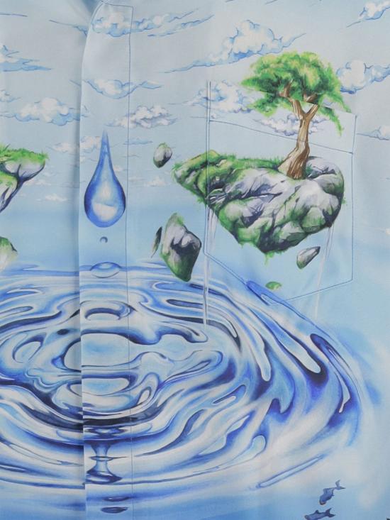 26SS 카사블랑카 긴팔 셔츠 MSP26SH006 01 Blue - CASABLANCA