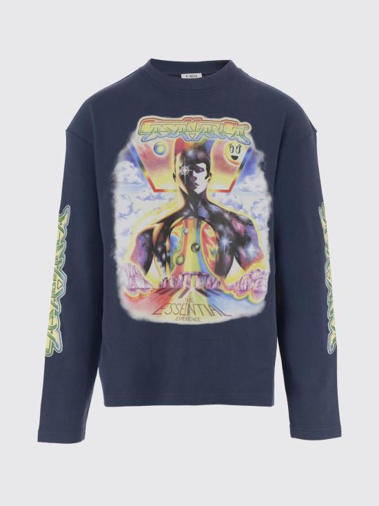 26SS 카사블랑카 반팔 티셔츠 MSP26JTS061 01 Blue - CASABLANCA