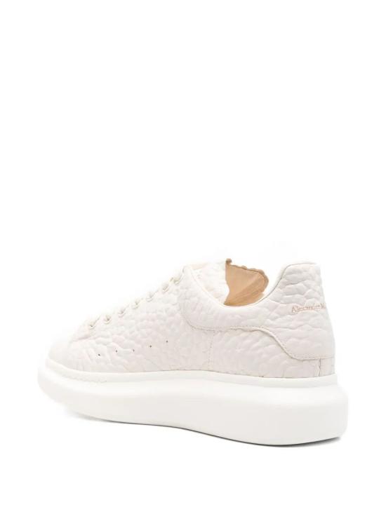 26SS 알렉산더 맥퀸 오버사이즈 레더 스니커즈 807881 WHAEG 9022 OFF WHITE DOM - ALEXANDER MCQUEEN