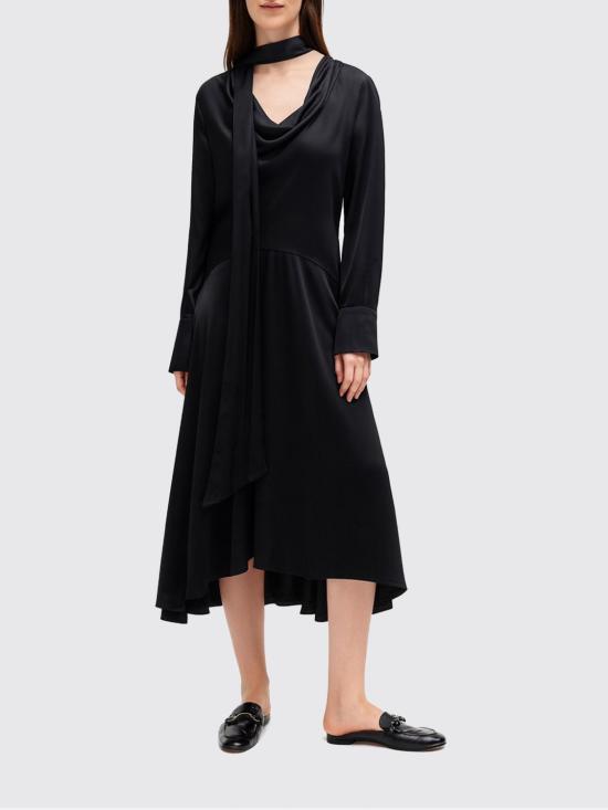 25FW 가니 롱 원피스 W0860 099 Black - GANNI